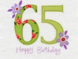 65th Birthday Flowers Hand Finished 65th Birthday Card Karenza Paperie