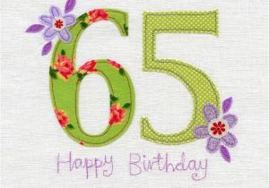 65th Birthday Flowers Hand Finished 65th Birthday Card Karenza Paperie