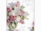 65th Birthday Flowers Happy 65th Birthday Card Purple Flower Design Ebay