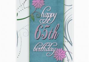 65th Birthday Flowers Happy 65th Birthday with Fun Flowers Greeting Card Zazzle