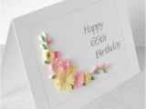 65th Birthday Flowers Quilled 65th Birthday Card with Quilling by Paperdaisycards