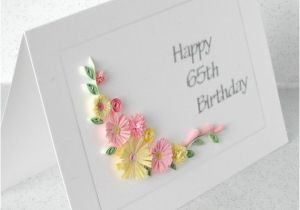 65th Birthday Flowers Quilled 65th Birthday Card with Quilling by Paperdaisycards