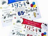 65th Birthday Gifts for Husband 65th Birthday 1954 Year Birthday Card Personalised Dad