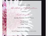 65th Birthday Invitation Wording 65th Birthday Party Invitation Gerbera Daisy Zazzle Com