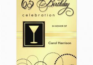 65th Birthday Invitation Wording 65th Birthday Party Invitations Gold Monogram Zazzle