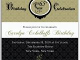 65th Birthday Invitation Wording Damask 65th Birthday Invitations Paperstyle