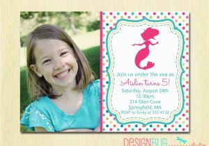 7 Year Old Birthday Invitation Wording Mermaid Birthday Invitation 1 2 3 4 5 Year Old Any Age