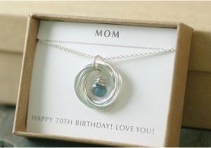 70 Birthday Gifts for Her 70th Birthday Gift for Her Aquamarine Necklace by