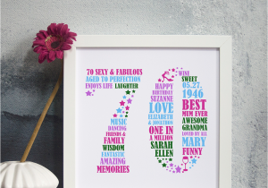 70 Birthday Gifts for Her 70th Birthday Gift for Her Milestone 70th Birthday Gifts