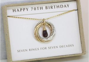 70 Birthday Gifts for Him 70th Birthday Gift for Women Garnet Necklace for January