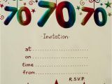 70 Birthday Invitation Template 15 70th Birthday Invitations Design and theme Ideas