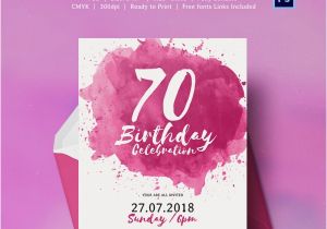 70 Birthday Invitation Template Birthday Invitation Template 70 Free Psd format