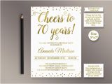 70 Birthday Invitation Template Editable 70th Birthday Party Invitation Template Cheers to 70