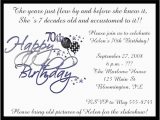 70 Birthday Invitation Wording 70 Birthday Party Invitations