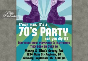 70 Birthday Invitation Wording 70s Party Invitations Nifty Printables