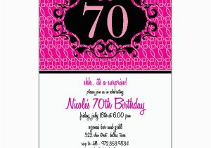 70 Birthday Invitation Wording Milestone 70 Pink Floral Birthday Invitations Paperstyle