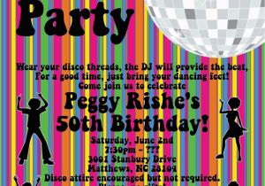 70 S Birthday Party Invitations Disco Party Invitations 70 39 S Disco Dance Party