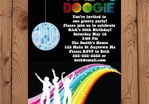 70 S Birthday Party Invitations Disco Party Invitations Disco Invitation Disco Birthday
