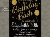 70 Year Old Birthday Invitations 70th Birthday Invitations Printable 70 Black by