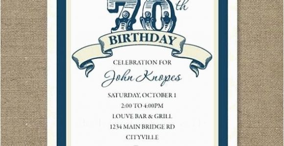 70 Year Old Birthday Invitations Birthday Party Invitations for On Colors Th Birthday