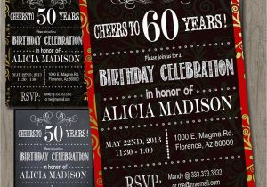 70 Year Old Birthday Invitations Cheers to 30 40 50 60 70 80 90 Years Adult Birthday Party