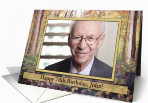 70th Birthday Cards for Him Happy 70th Birthday Autumn In the Woods Customizable for