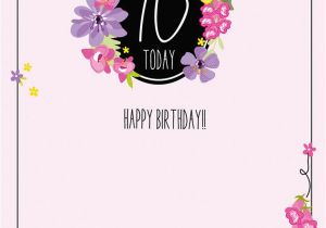 70th Birthday Flowers Delivered Congratulations 70 today Birthday Card Karenza Paperie