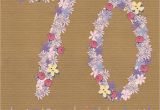 70th Birthday Flowers Delivered Floral 70th Happy Birthday Card Karenza Paperie