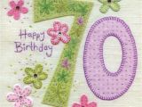 70th Birthday Flowers Delivered Hand Finished 70th Birthday Card Karenza Paperie