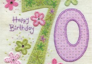 70th Birthday Flowers Delivered Hand Finished 70th Birthday Card Karenza Paperie