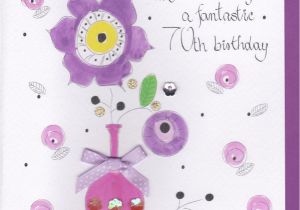 70th Birthday Flowers Delivered Hand Painted 70th Birthday Card Karenza Paperie