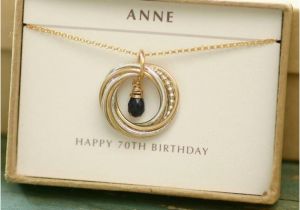 70th Birthday Gift Ideas for Her 70th Birthday Gift Blue Sapphire Necklace September