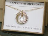 70th Birthday Gift Ideas for Her 70th Birthday Gift for Her April Birthstone Necklace for Mom
