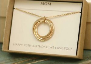 70th Birthday Gift Ideas for Her 70th Birthday Gift for Her Gold Necklace for Mom 7