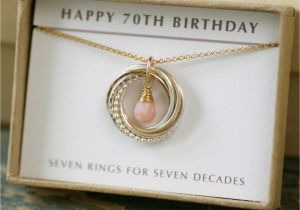 70th Birthday Gift Ideas for Her 70th Birthday Gift for Mother Jewelry for Grandma Gift Pink