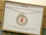 70th Birthday Gift Ideas for Her 70th Birthday Gift Idea Pink Opal Necklace for Grandma Gift