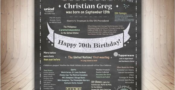 70th Birthday Gifts for Him 70th Birthday Gift for Him 70th Birthday Poster Dad by