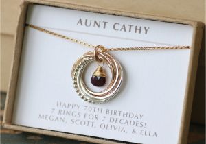 70th Birthday Gifts for Him 70th Birthday Gift for Women Garnet Necklace Jewellery