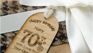 70th Birthday Gifts for Him Uk Unique 70th Birthday Gift Tag Label Wooden Keepsake 70th