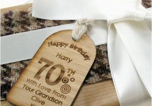 70th Birthday Gifts for Him Uk Unique 70th Birthday Gift Tag Label Wooden Keepsake 70th