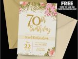 70th Birthday Invitation Card Sample 14 70th Birthday Invitation Card Templates Designs