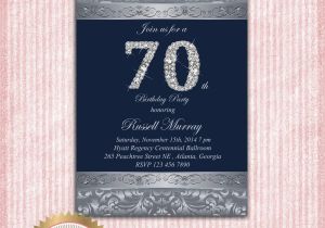 70th Birthday Invitation Card Sample 70th Birthday Party Invitations Party Invitations Templates