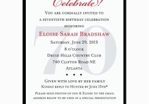 70th Birthday Invitation Wording Ideas 8 70th Birthday Party Invitations for Your Ideas