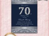 70th Birthday Invitations for Her 70th Birthday Party Invitations Party Invitations Templates