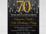 70th Birthday Invitations for Her Black and Gold 70th Birthday Invitations 70th Birthday
