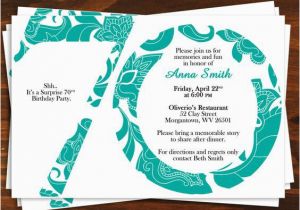 70th Birthday Invites Templates 15 70th Birthday Invitations Design and theme Ideas