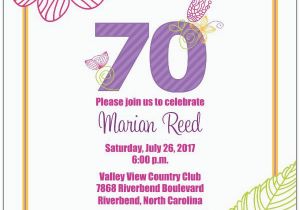 70th Birthday Invites Templates 15 70th Birthday Invitations Design and theme Ideas