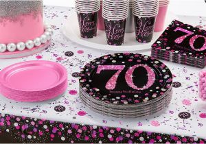 70th Birthday Party Decorations Supplies Pink Sparkling Celebration 70th Birthday Party Supplies