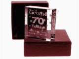 70th Birthday Presents for Him Personalised 70th Birthday Present Engraved Glass Keepsake