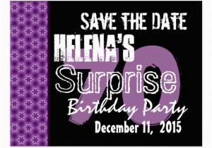 70th Birthday Save the Date Cards 70th Surprise Birthday Save the Date Purple Stars Postcard